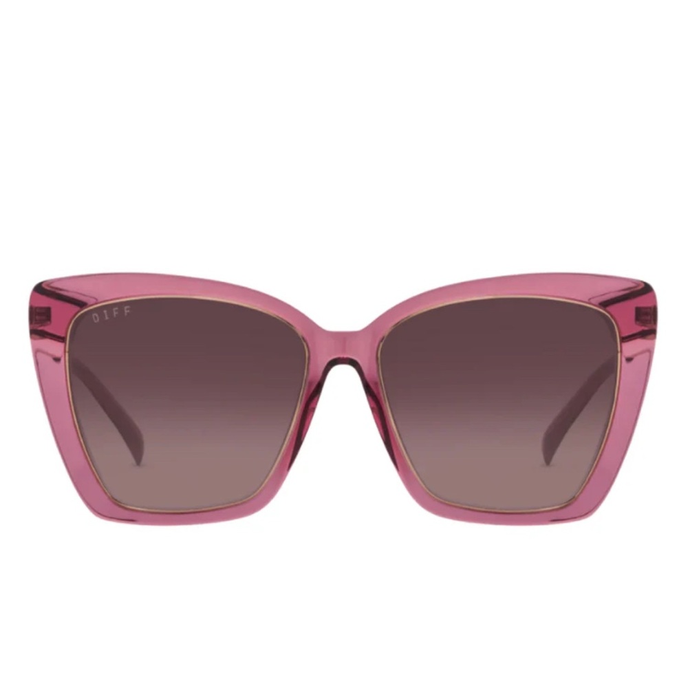 New with case Diff Eyewear Becky iv Macarena Pink Cat-Eye Sunglasses